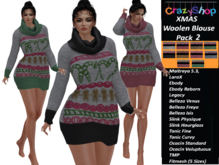 Crazy XMAS Woolen Blouse Pack 2