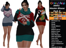 Crazy XMAS Woolen Blouse Pack 3