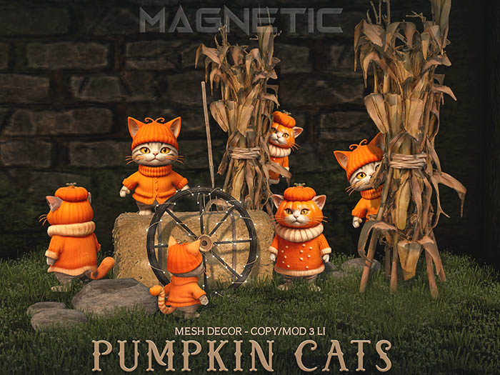 Magnetic - Pumpkin Cats