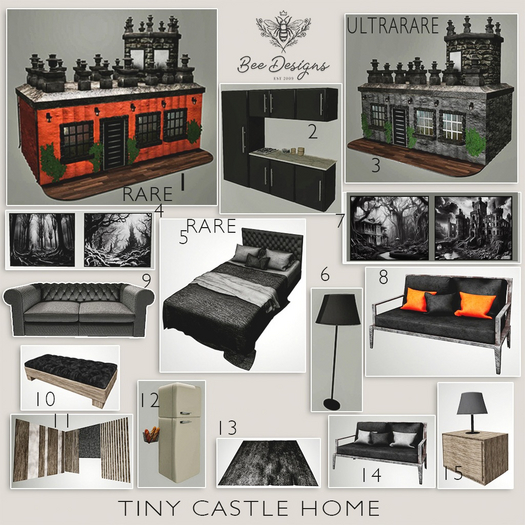 Second Life Marketplace - 15 Bee Designs Tiny Castle Home