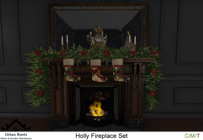 UR Holly Fireplace Set 