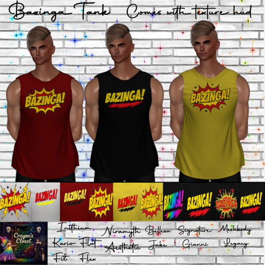 Mens Bazinga Tank