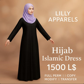 Hijab Islamic Dress Full Perm with Textures | Lilly Apparels