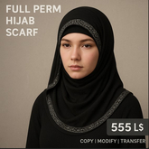 Full Perm Hijab Scarf – Modest & Stylish