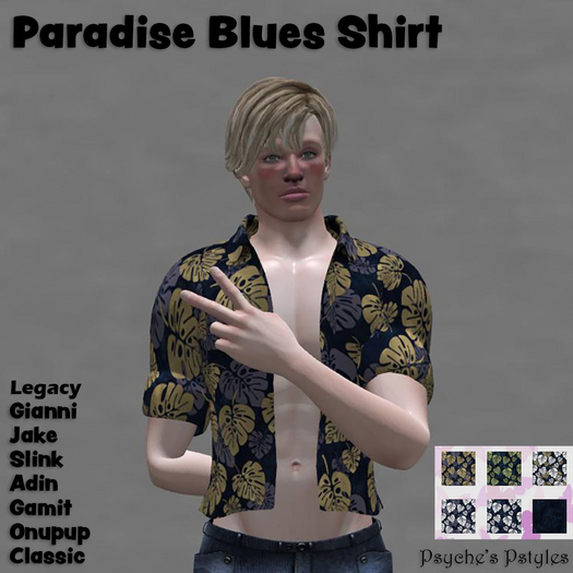 Paradise Blues shirt BOXED