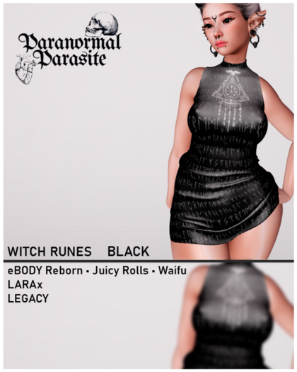 {Pa.Pa] Witch Runes - Black