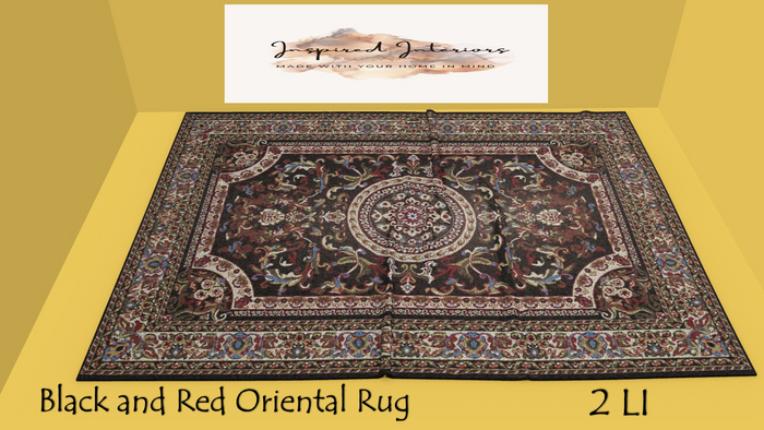 Inspired Interiors ~ Oriental Rug (Black, Cream & Red)