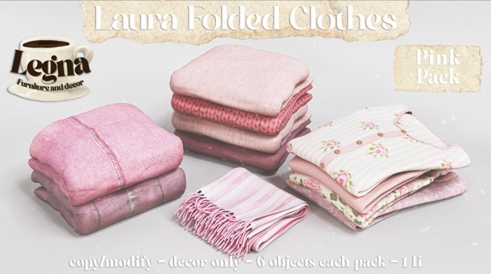 - Legna - Laura Folded Clothes (Pink Pack)