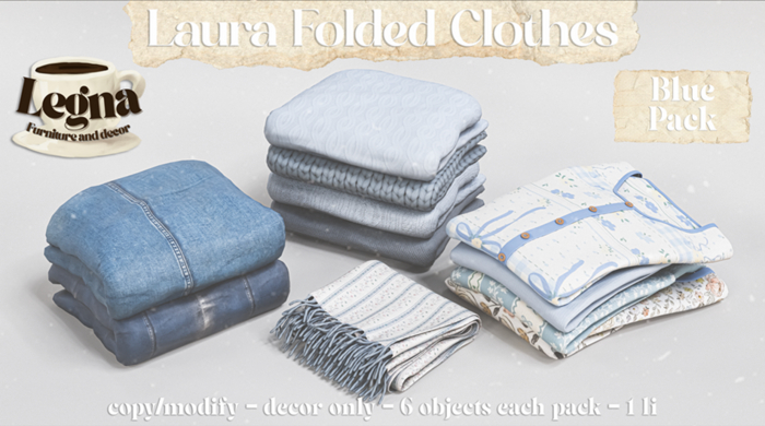 - Legna - Laura Folded Clothes (Blue Pack)