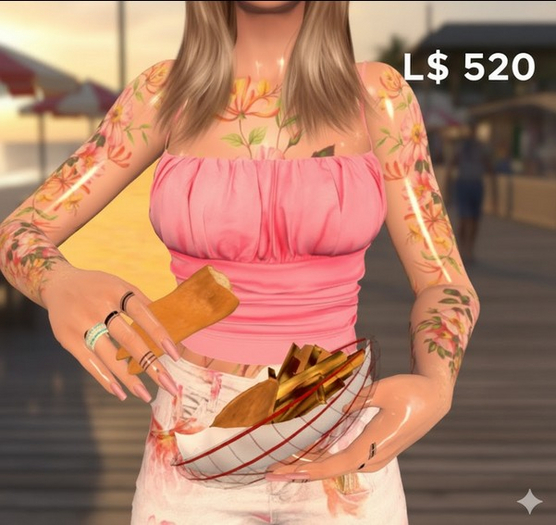 Spicy Fish & Chips Basket - Animated Eating & Hand-Hold Prop 
