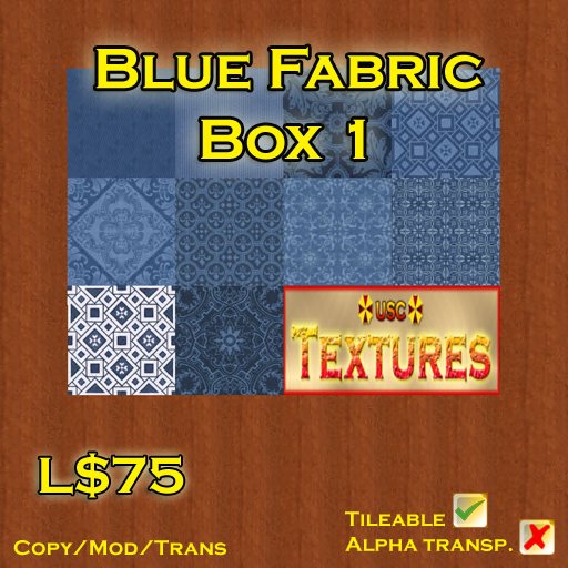 USC Textures - Blue Fabric - Box 1