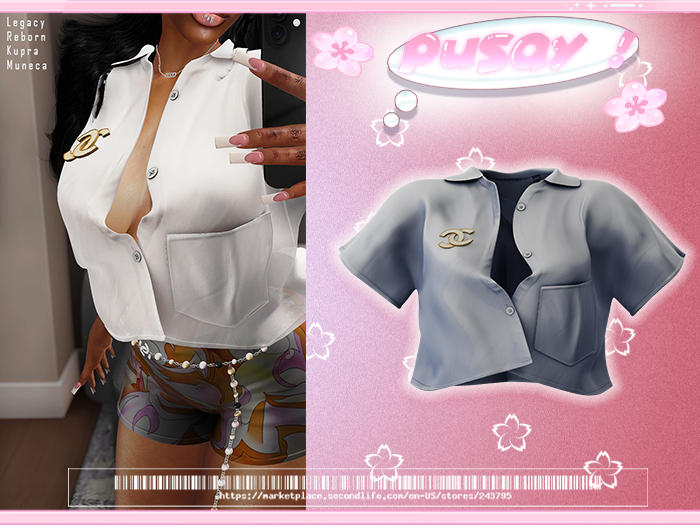 PUSAY "DARA" SHIRT - Blue