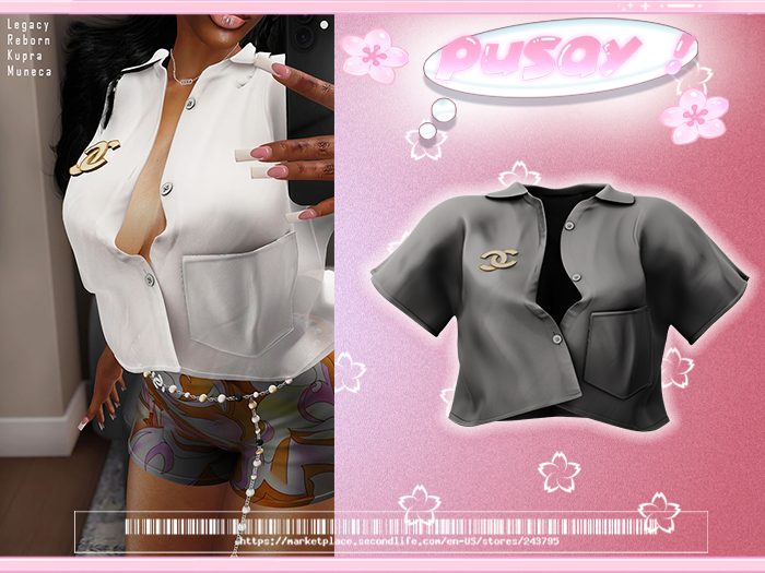 PUSAY "DARA" SHIRT - Grey