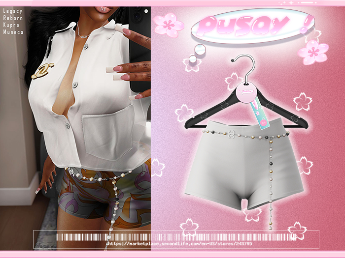 PUSAY "DARA" SHORTS - White