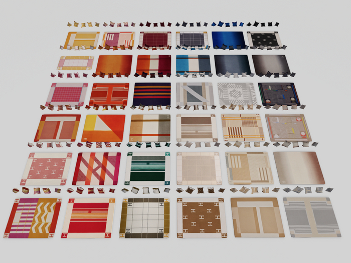 "AMIARI" - Hermes Rugs & Cushions - Cashmere - FATPACK