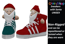 Crazy Sneakers with Santa Unisex GIFT
