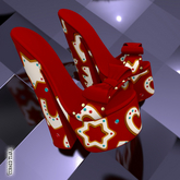 Christmas Heels Peep Toe