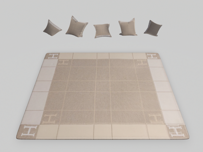 "AMIARI" - Hermes Rugs & Cushions - Cashmere - Cream
