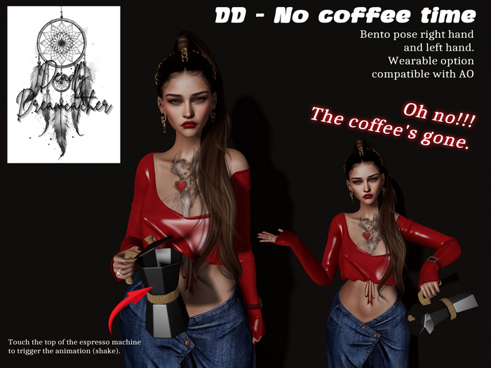 DD  - No coffee time Bento pose & wearable
