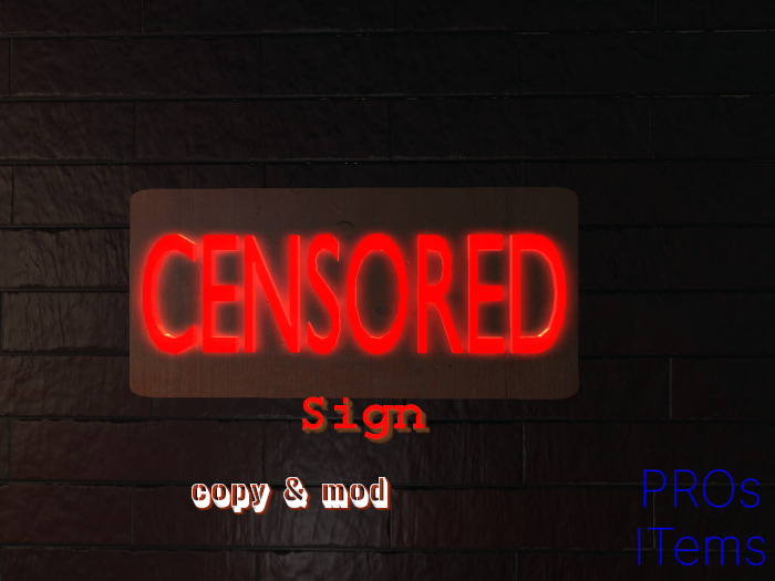 Censored Sign