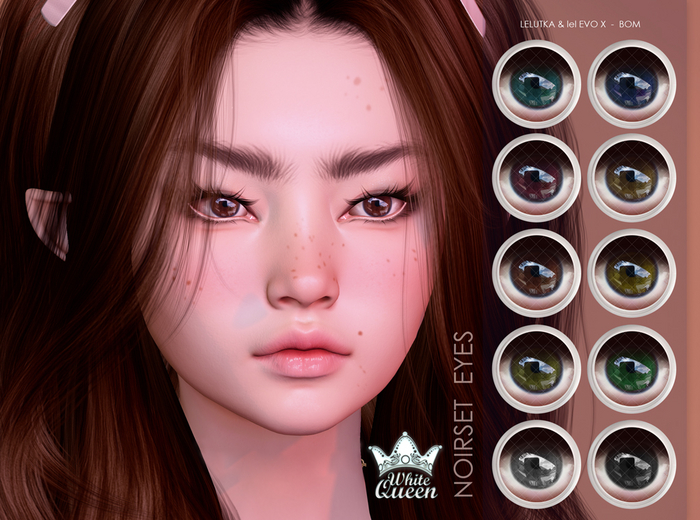 NOIRSET EYES  -  LELUTKA - BOM   - WHITE QUEEN