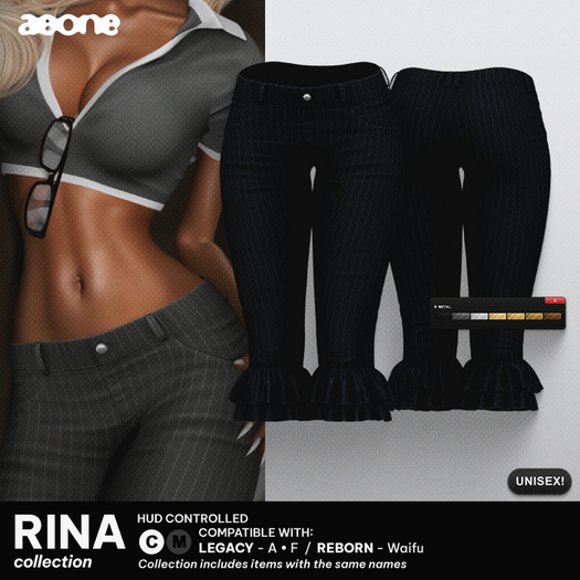 (aeone) "Rina" capris - NAVY