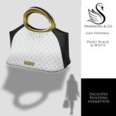 [S&C] Leah Handbag - Print Black and White  