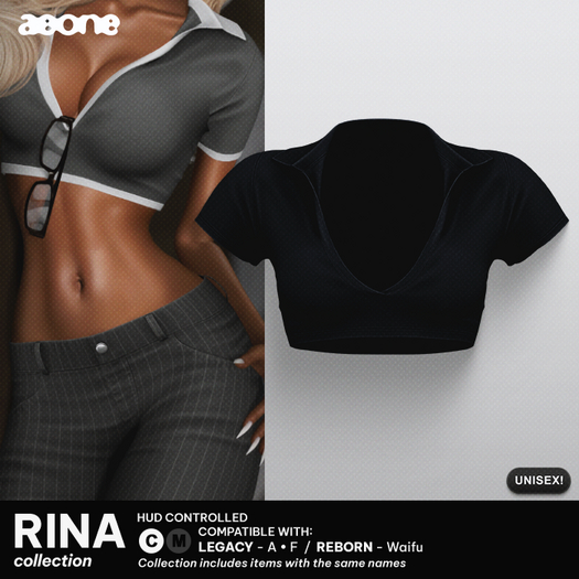 (aeone) "Rina" polo - NAVY