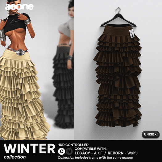 (aeone) "Winter" skirt - Brown