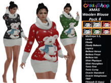 Crazy XMAS Woolen Blouse Pack 4