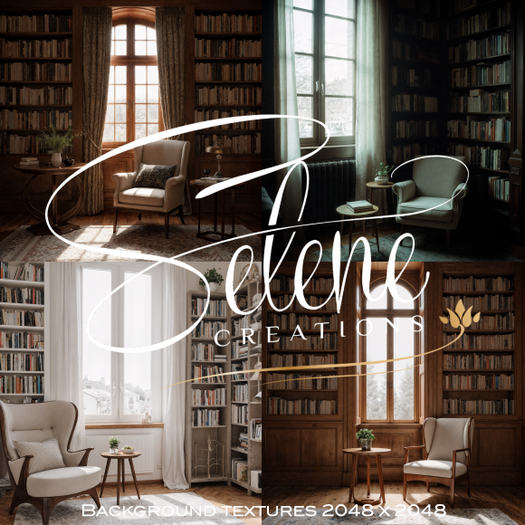 [Selene Creations] Background #61 Bibliotheque  -2K