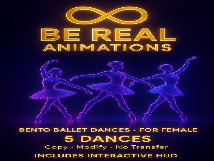 Second Life Marketplace - 5 Ballet Dances Bento Animations for Female ...