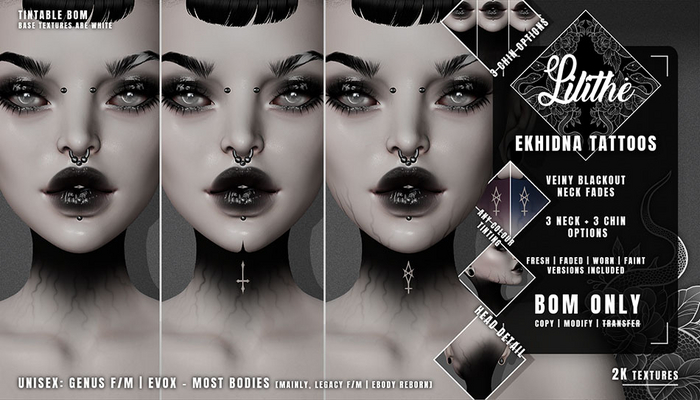 Lilithe'// Ekhidna Tattoos