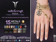 **RE** Witchcraft Bracelets - Unisex - Custoom Photo - Maitreya, lara X, Gen X, Reborn, Meshbody, Nhuma, Khara, Gianni
