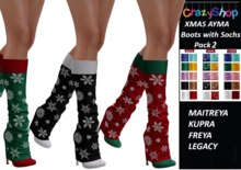 Crazy XMAS Ayma Boots with Sochs Pack 2