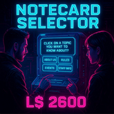  Notecard Selector LSL Script – Interactive Dialog-Based Notecard Distributor for Second Life (Copy/Mod)