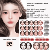"aeoo" double heart gacha - dark tone (RARE3)
