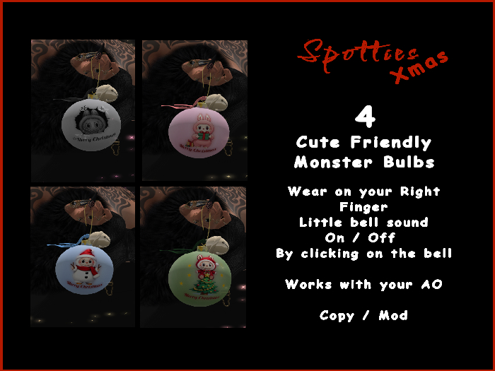 4 cute monster bulbs 