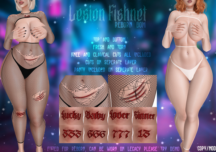 ::Polilla::Lesion Fishnets - REBORN BOM