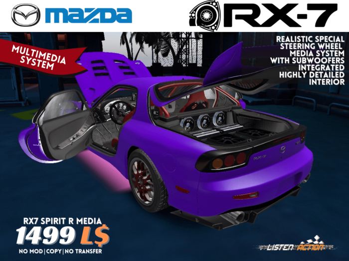 RX7 SPIRIT R MEDIA Edition (ACS, Pioneer NEX, HUD, 8-Zone Color)