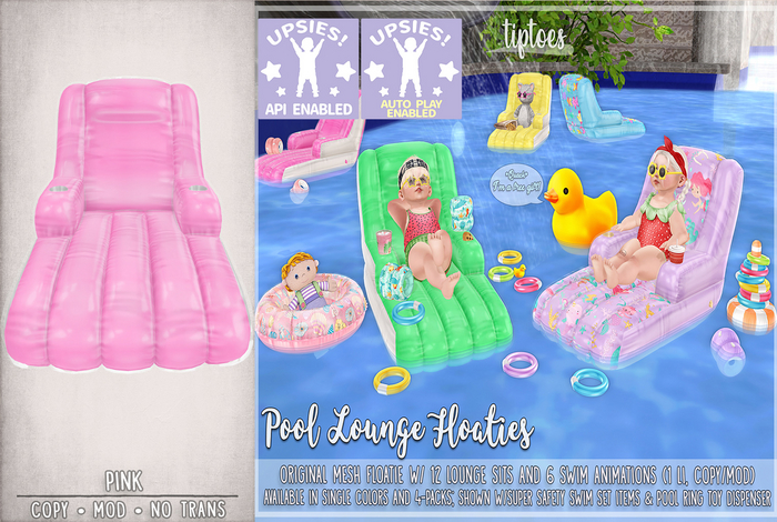 . tiptoes - Pool Lounge Floatie - Pink