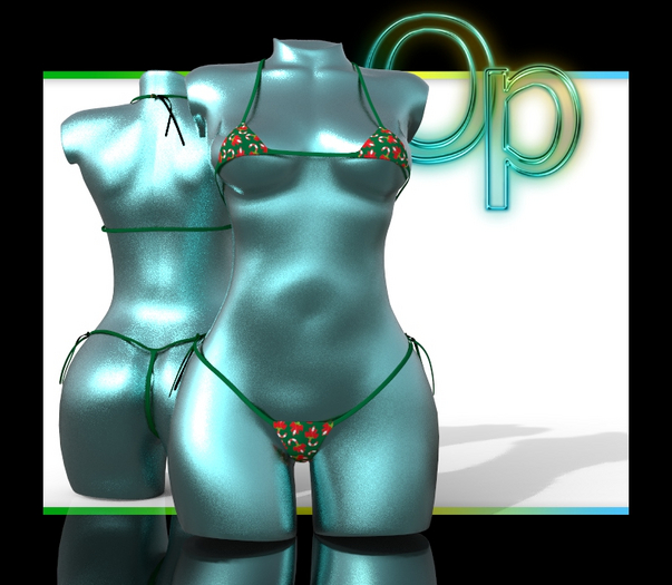 Christmas Cane Micro Bikini