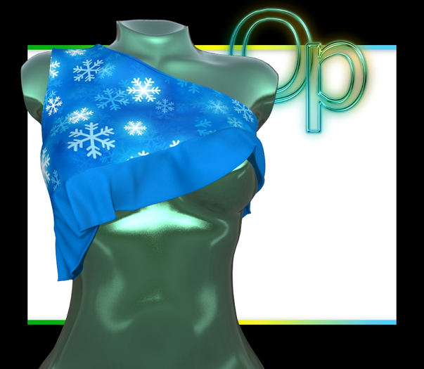 Christmas Snow Ruffle Top