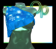Christmas Snow Ruffle Top
