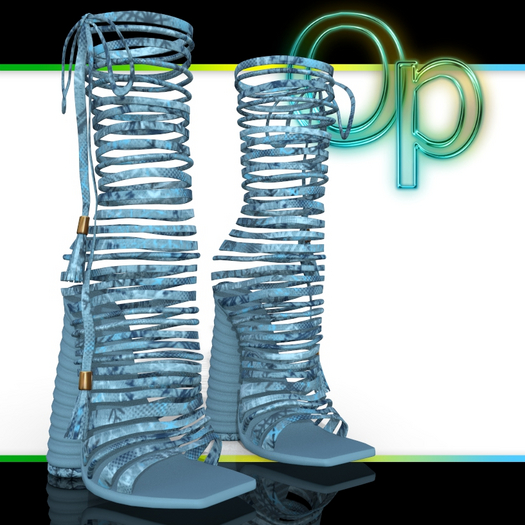Blue Snow Gloria Heels