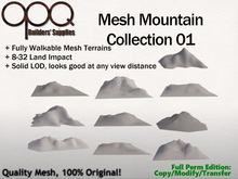 10 Full Perm Big Walkable Mountains - OPQ Mesh Mountain Collection 01