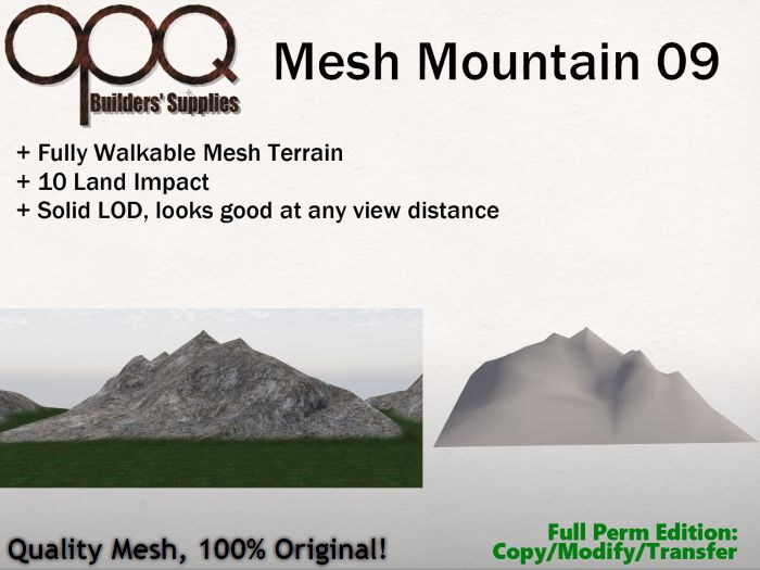 10 LI Full Perm Big Walkable Mountain - OPQ Mesh Mountain 09