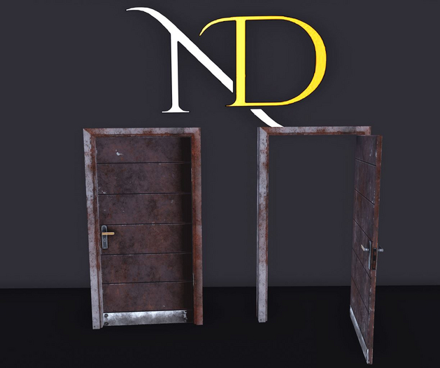 Rusty Old Metal Door - Full perm 