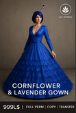Cornflower & Lavender Gown Outfit – Lilly Apparels