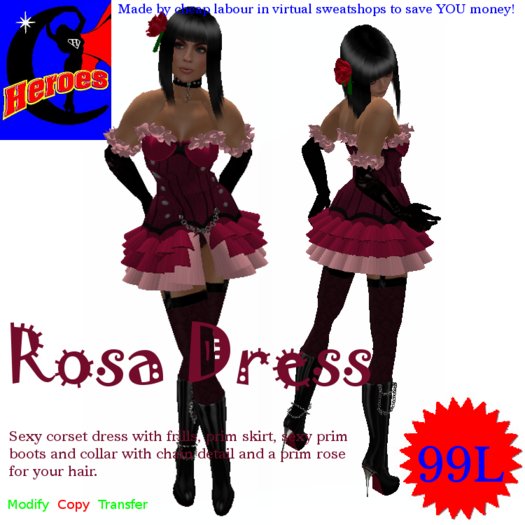 Heroes Couture Rosa Dress